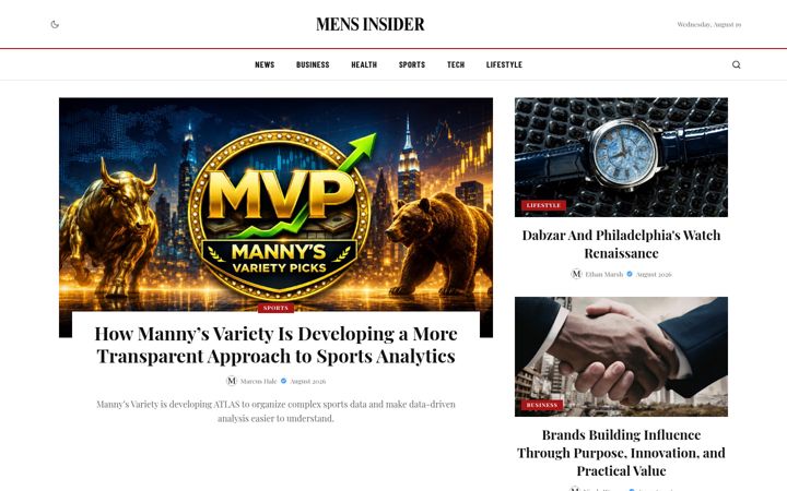 Screenshot of mensinsider.com