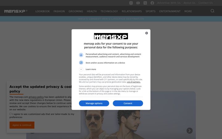 Snímek obrazovky mensxp.com
