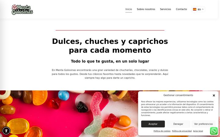 Screenshot of mentagolosinas.com