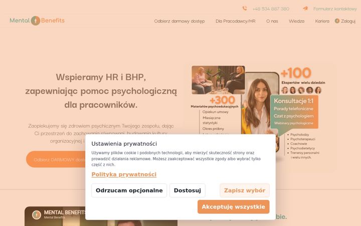 Screenshot of mental-benefits.com