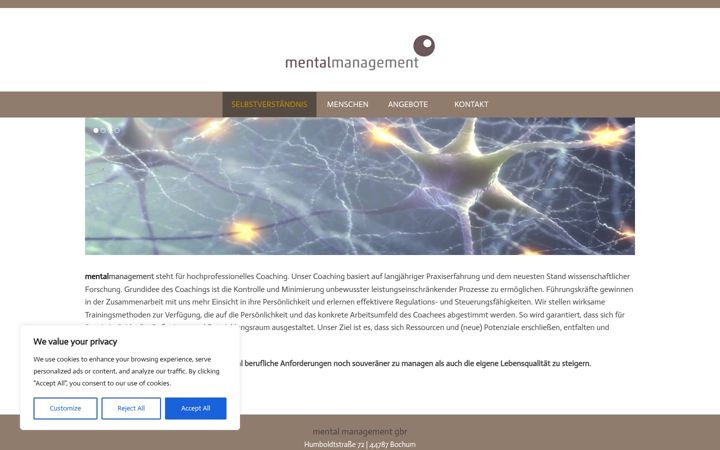 Screenshot of mental-management.com