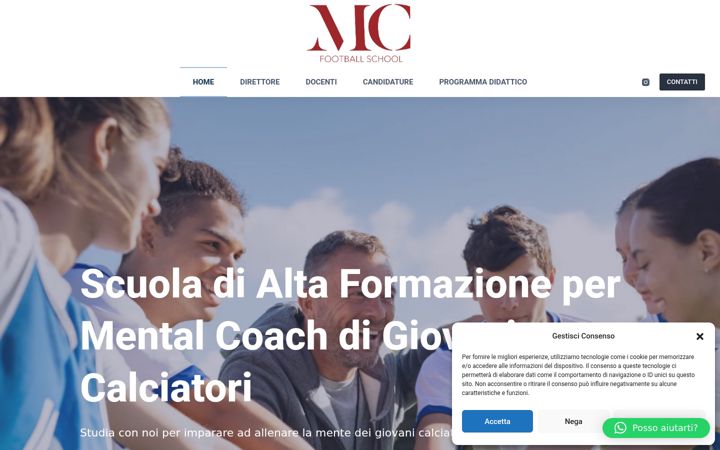 Ekraanipilt saidist mentalcoachingfootballschool.it