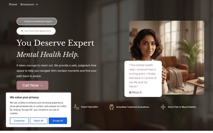 Screenshot of mentalhealth-help.com