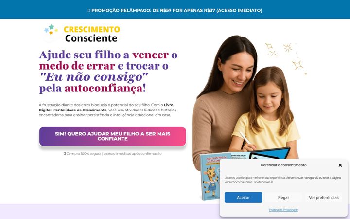 Screenshot of mentalidadedecrescimentoparacriancas.com