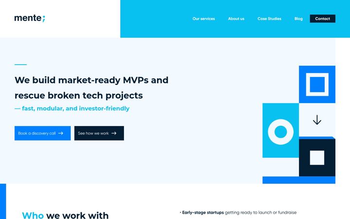 Screenshot of mente.io
