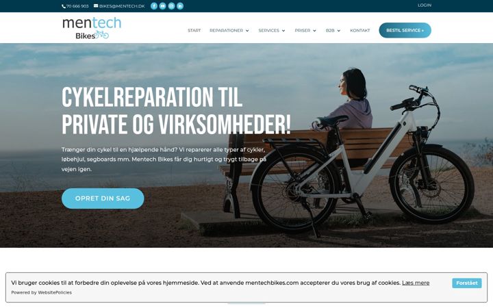 Screenshot of mentechbikes.com