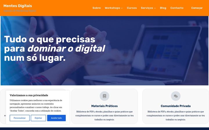 Screenshot of mentesdigitais.com