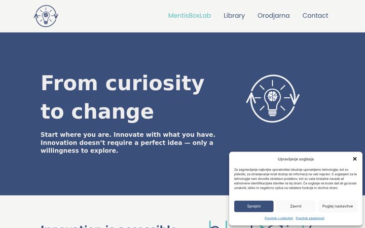 Screenshot of mentisboxlab.com