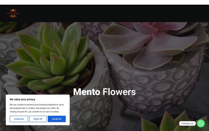 Screenshot of mentoflowers.com