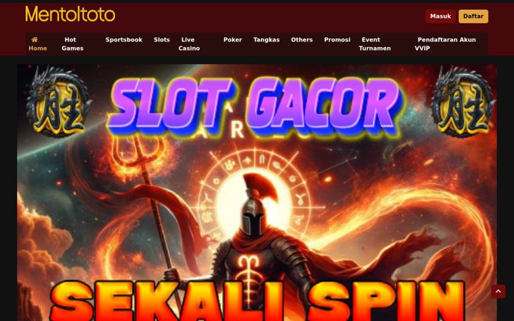 Screenshot of mentoltoto.com