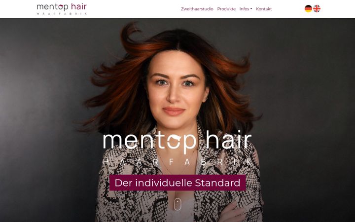 Screenshot of mentop-hair.com