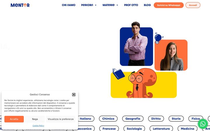 Screenshot of mentor-ripetizioni.com