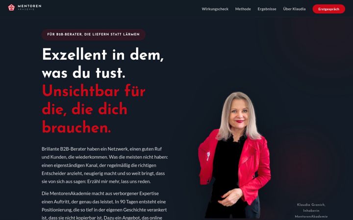 Screenshot of mentorenakademie.com