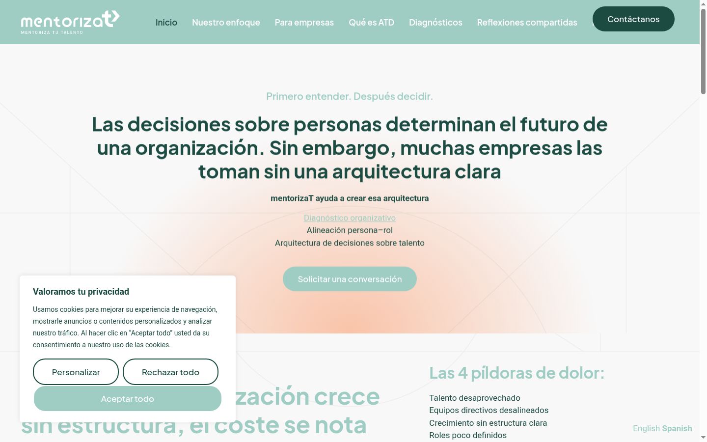 Screenshot of the consent banner shown before any interaction