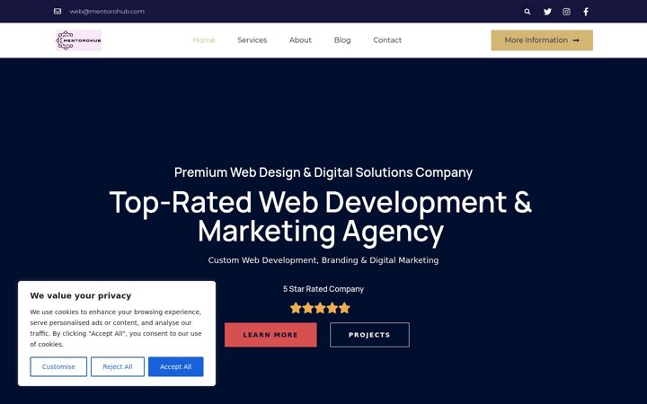 Screenshot of mentorohub.com