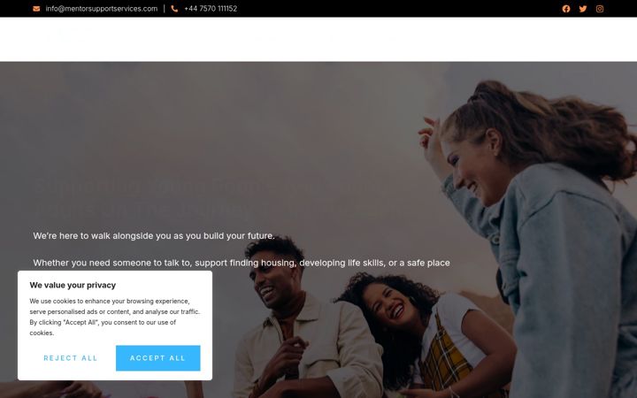 Screenshot of mentorsupportservices.com
