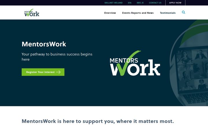 Screenshot of mentorswork.ie