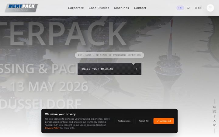 Screenshot of mentpack.com