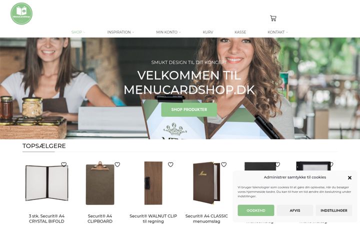 Screenshot of menucardshop.com