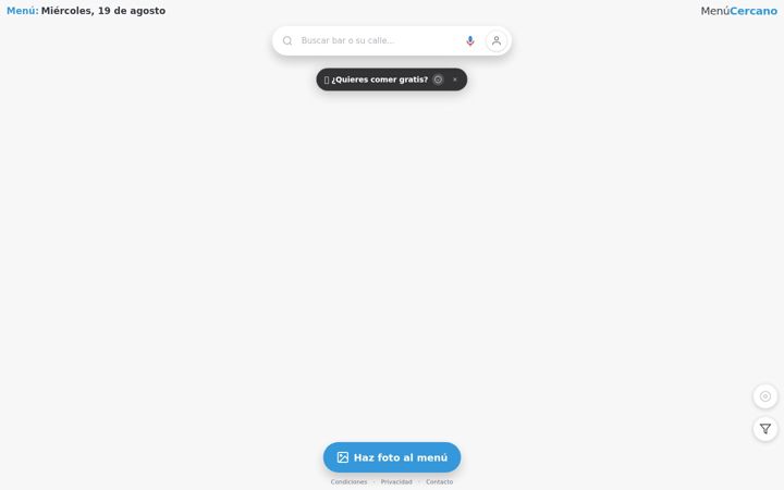 Screenshot of menucercano.com