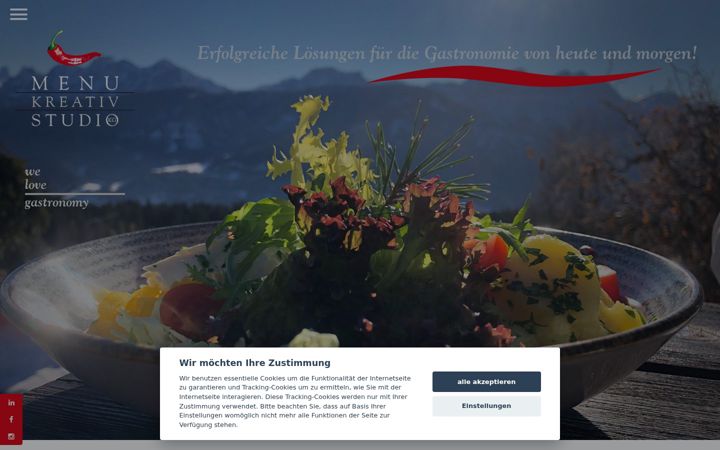 Screenshot of menue-studio.com