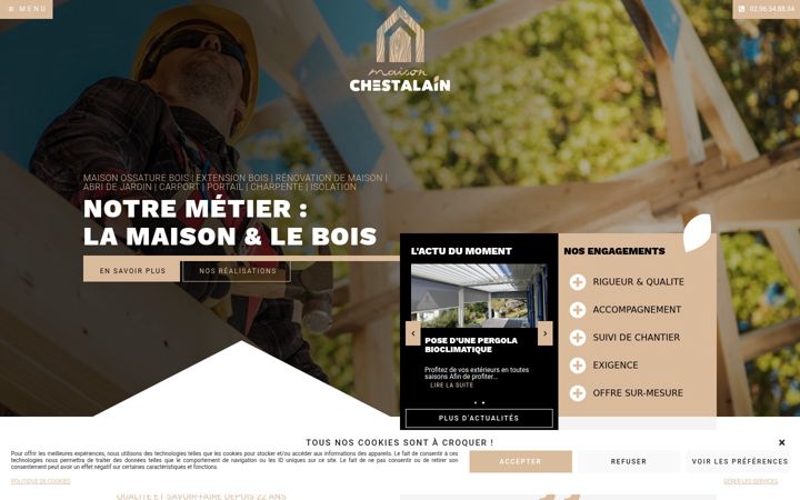 Screenshot of menuiserie-chestalain.com