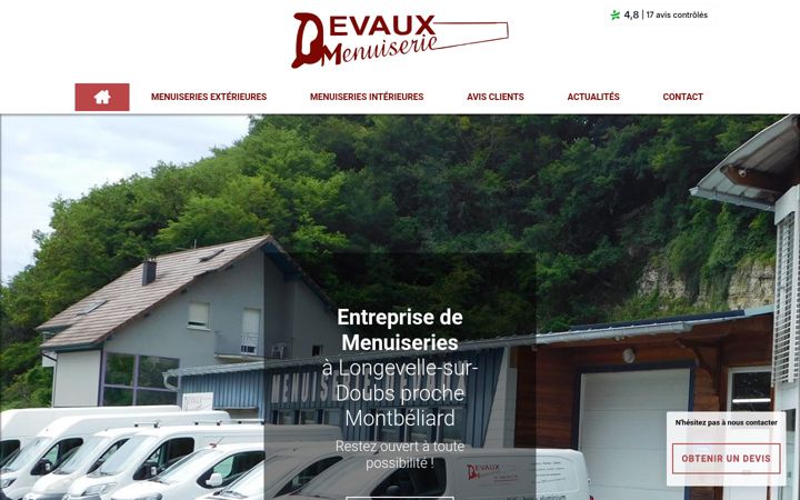 Screenshot of menuiserie-devaux.com
