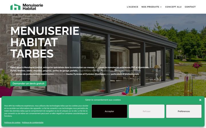 Screenshot of menuiserie-habitat-tarbes.com