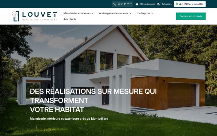 Screenshot of menuiserie-louvet-avis.com