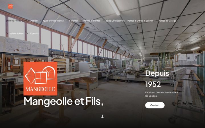 Screenshot of menuiserie-mangeolle.com