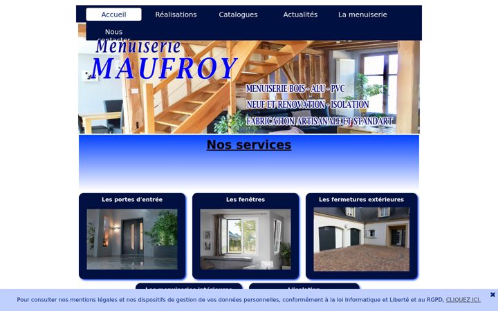 Skärmbild av menuiserie-maufroy.com