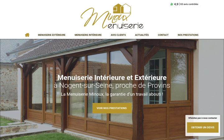 Screenshot of menuiserie-minoux.com