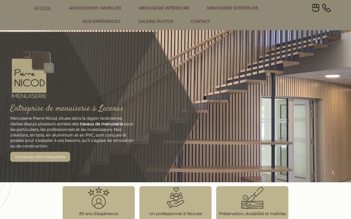 Screenshot of menuiserie-nicod.com