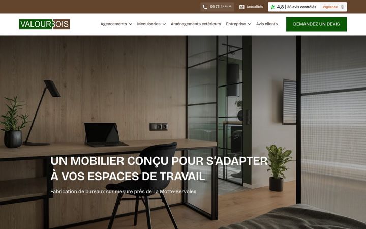 Screenshot of menuiserie-valourbois.com