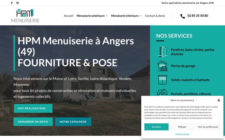 Screenshot of menuiserie49.com