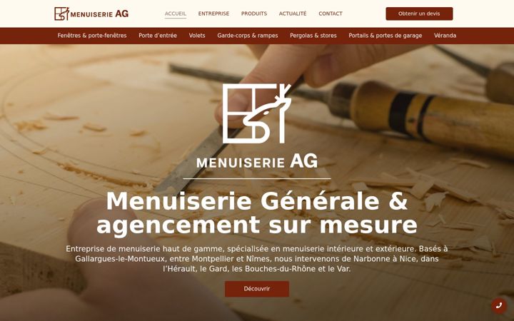 Screenshot of menuiserieag.com