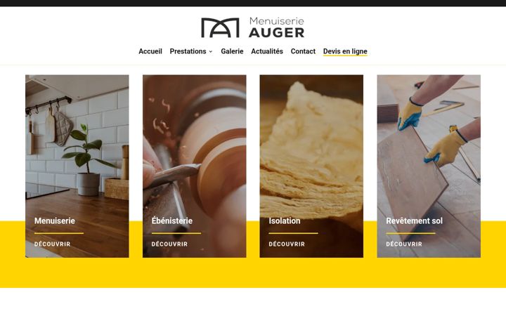 Screenshot of menuiserieauger.com
