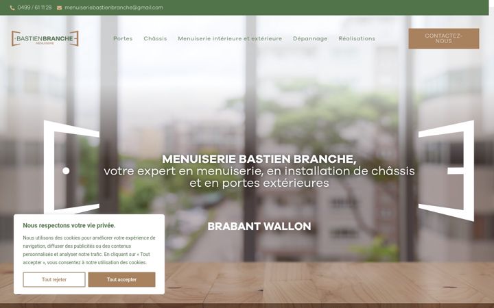 Screenshot of menuiseriebastienbranche.com