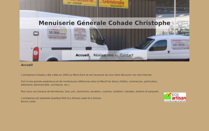 Screenshot of menuiseriecohade.com