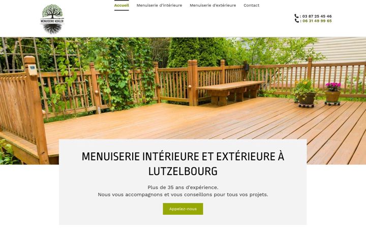 Screenshot of menuiseriekohler.fr