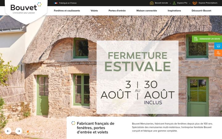 Screenshot of menuiseries-bouvet.com