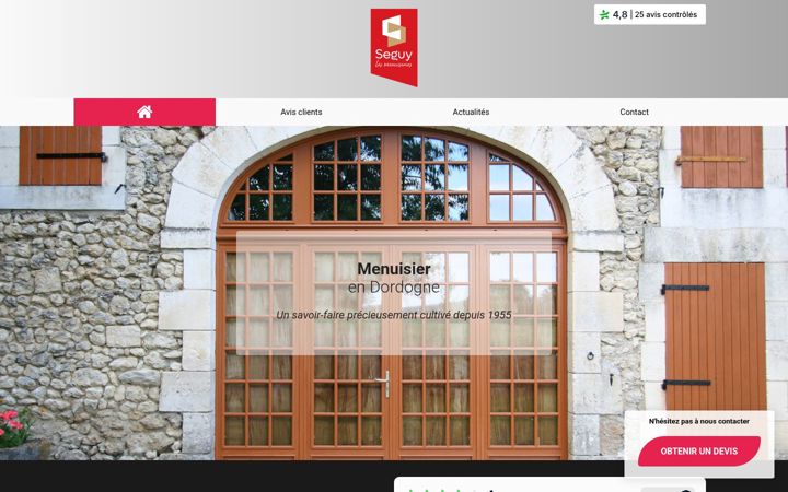 Screenshot of menuiseries-seguy.com