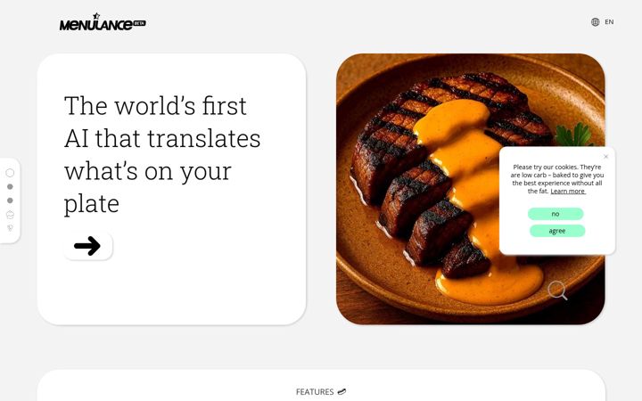 Screenshot of menulance.com