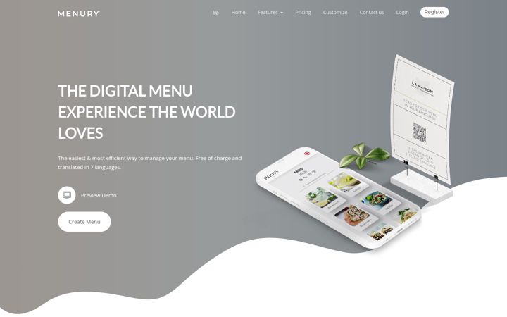 Screenshot of menury.com