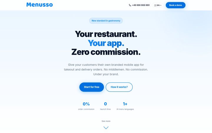 Screenshot of menusso.com