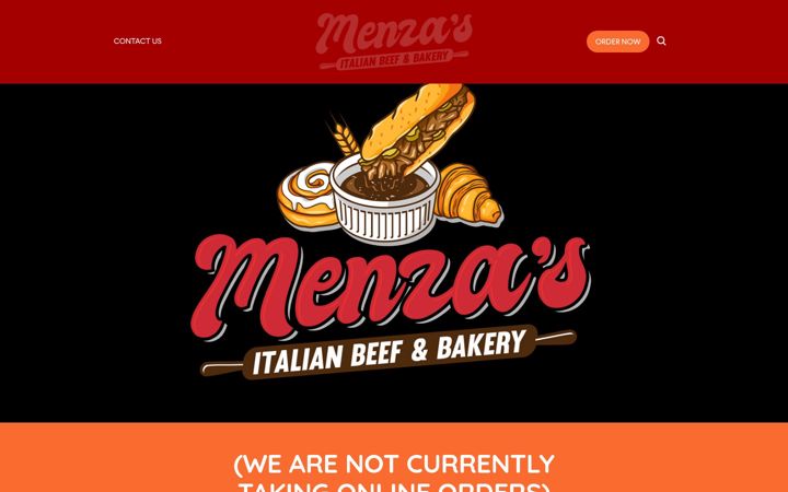 Screenshot of menzasbeefandbakery.com