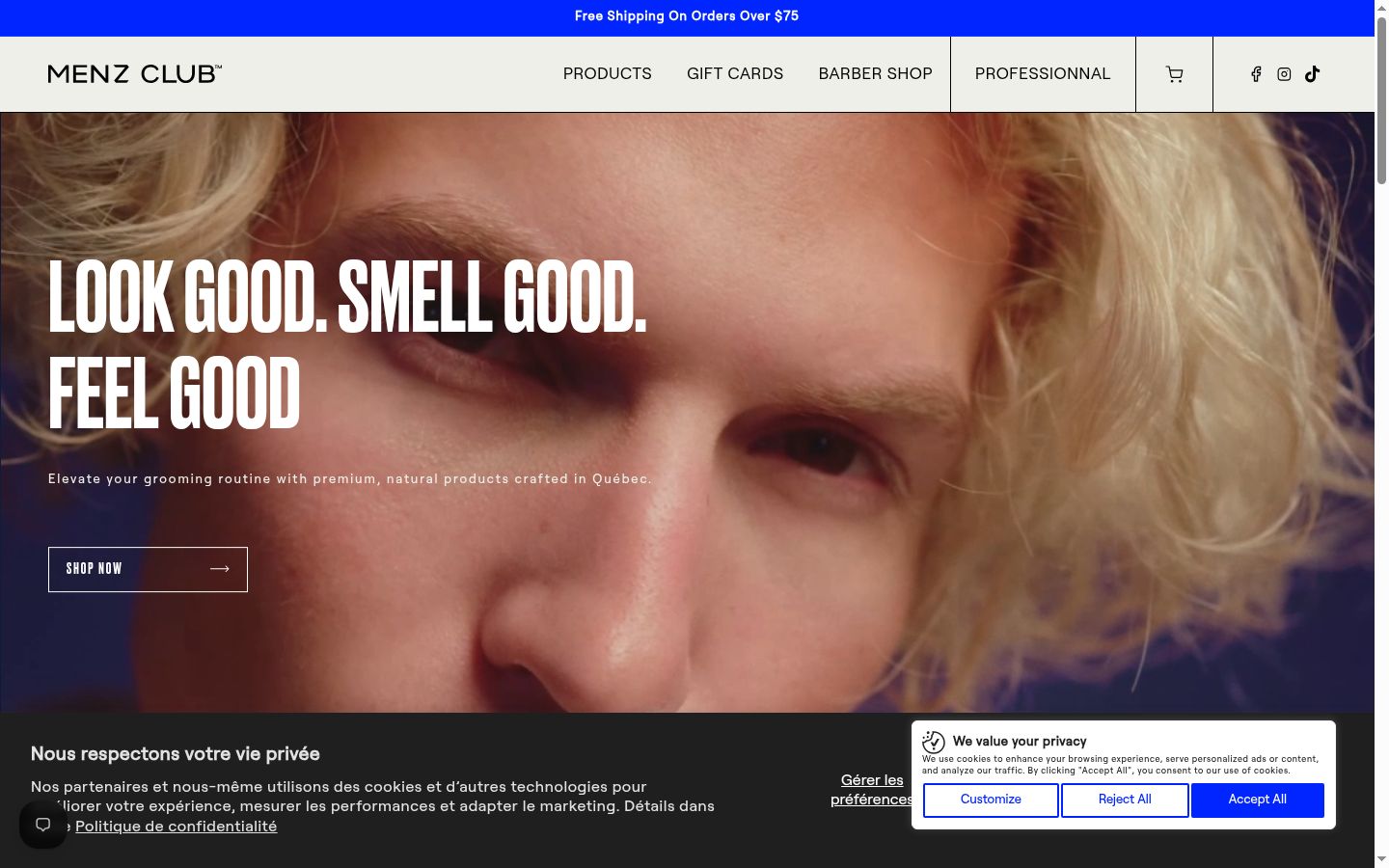 Screenshot tal-banner tal-kunsens muri qabel kwalunkwe interazzjoni