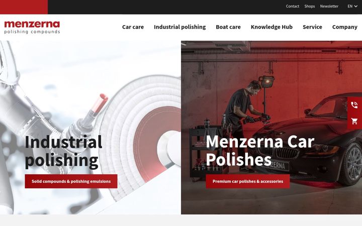 Screenshot of menzerna.com