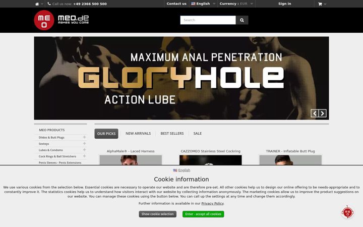 Screenshot of meo.de