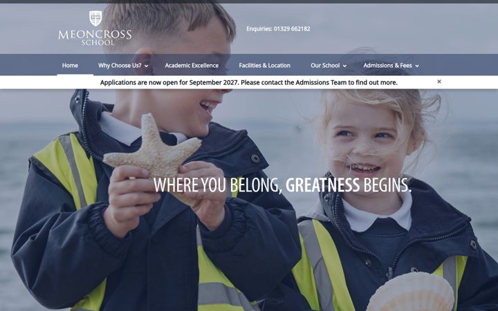 Screenshot of meoncross.co.uk